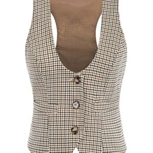 Womens Vest Top 2025 Trendy Academia Steampunk Waistcoat Racerback Vest Blazer（Runs Small, Suggest Size Up