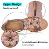 Sandals Womens Wedge Shoes: Comfortable Dressy Wedges Sandal with Zipper Summer Gladiator Sandals Open Toe