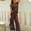 2 Piece Outfits for Women Sweater Sets Knit Vest Tops Elastic Waisted Pants