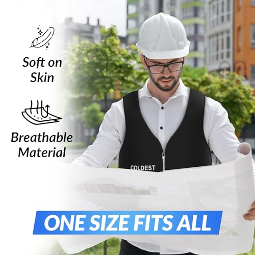 Coldest Cooling Jacket, Reusable Ice Packs for Hot Weather, Ice Vest for Men & Women, Cycling, Running, Athletes