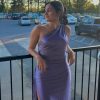 Satin Bridesmaid Dress for Wedding One Shoulder Mermaid Prom Dresses 2025 for Women Formal KF014