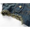 Men's Fit Retro Ripped Denim Vest Sleeveless Jean Vest and Jacket
