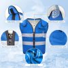 Large Cooling Vest for Men&Women with 24pcs Ice Packs, Adjustable Cooling Vests with Air Cushion for Hot Weather Work,