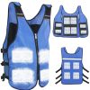 Cooling Vest for Men&Women, Reflective Ice Vest with 32 PCS Ice Packs, Cool Jacket for Hot Weather Summer Workout
