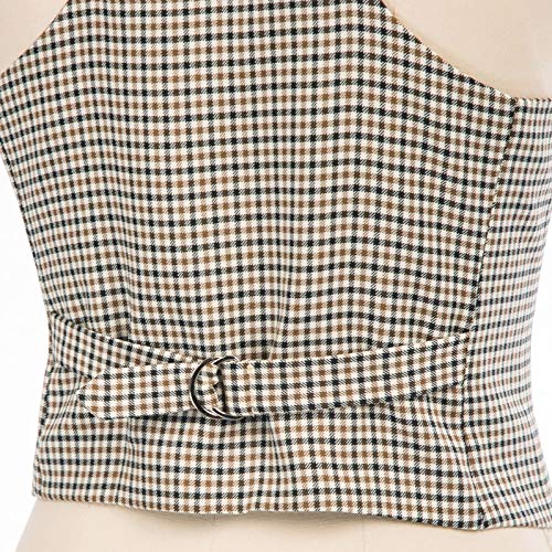 Womens Vest Top 2025 Trendy Academia Steampunk Waistcoat Racerback Vest Blazer（Runs Small, Suggest Size Up