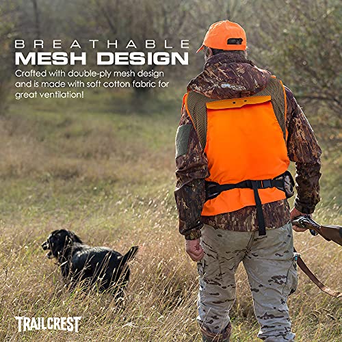 by Treel Men's Upland Deluxe Blaze Orange Safety Front Loader High Visibility Vest