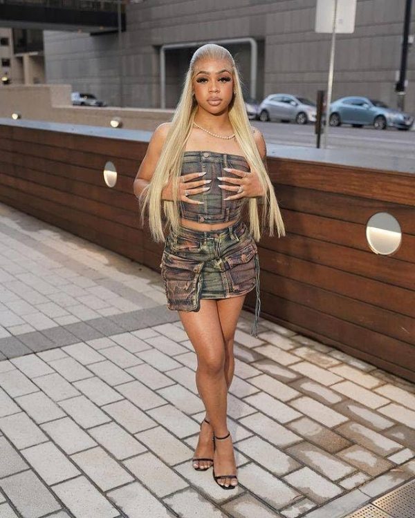 Women's Denim 2 Piece Outfits Tank Top and Bodycon Mini Skirt with 3D Pocket Summer Sexy Cargo Jeans Set Tracksuit